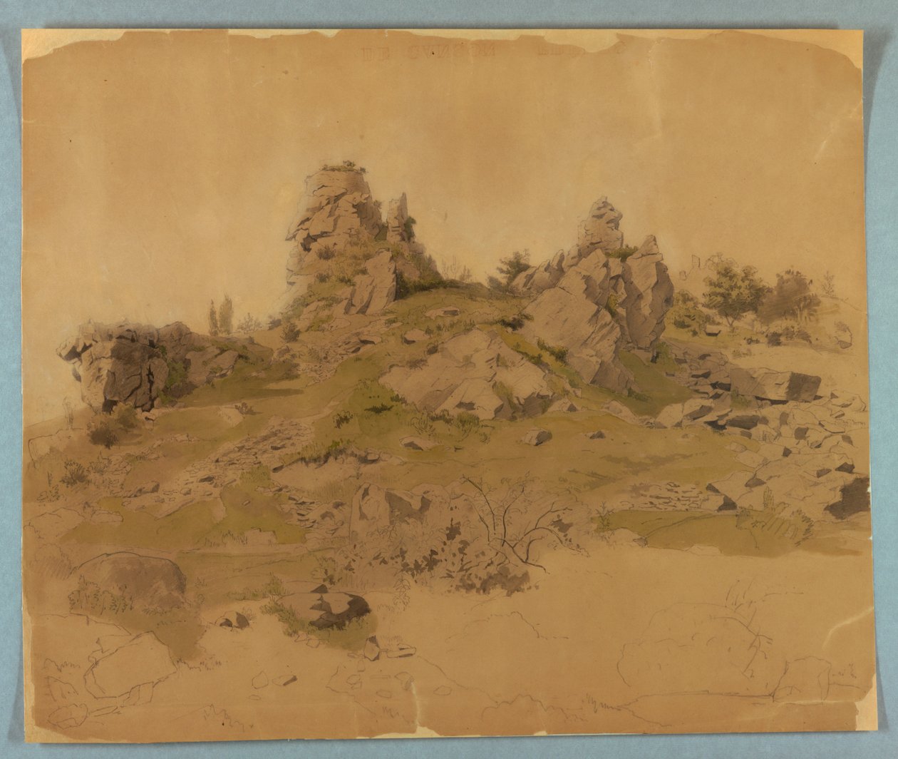 Studie af landskab af William Stanley Haseltine