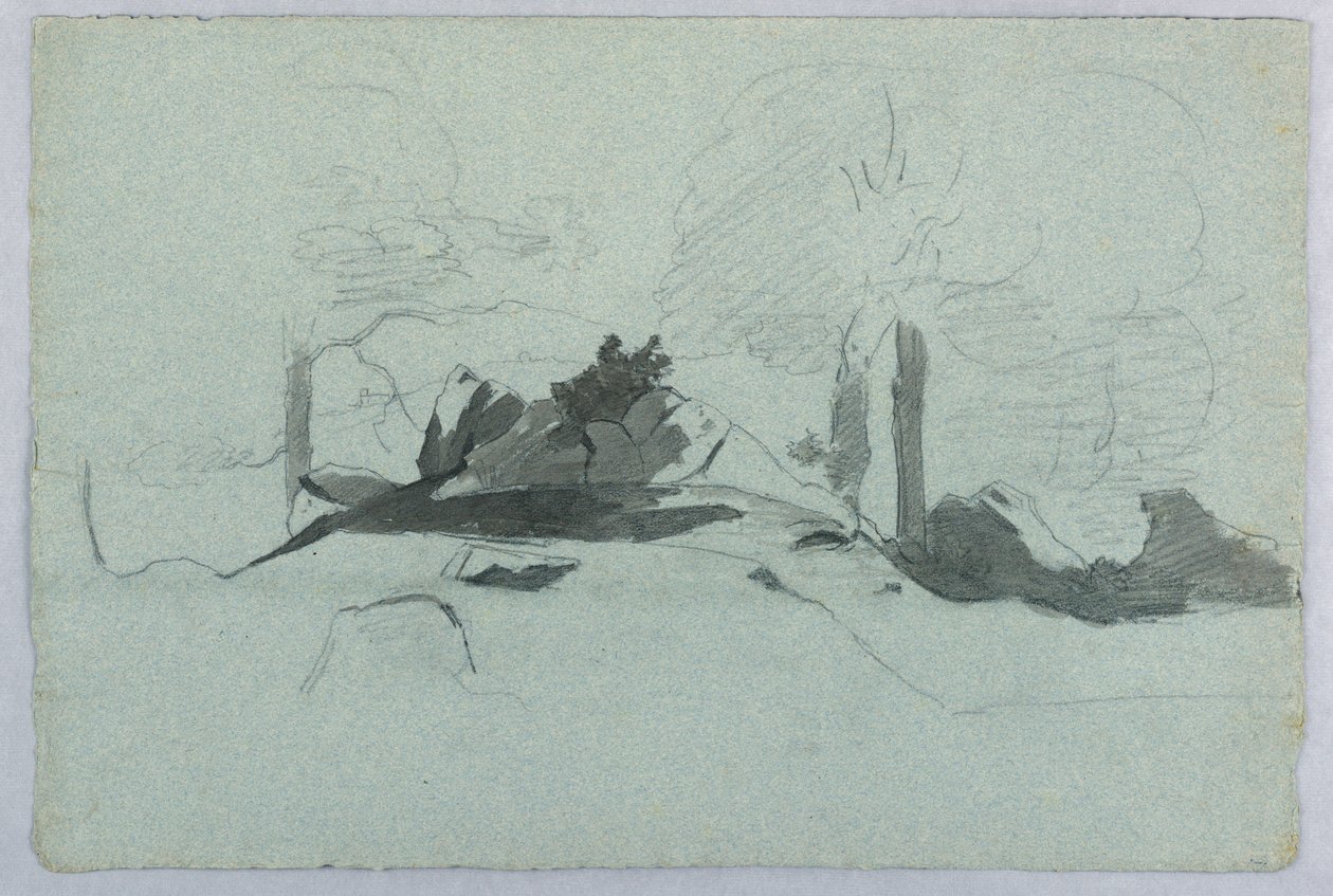 Studie af landskab af William Stanley Haseltine