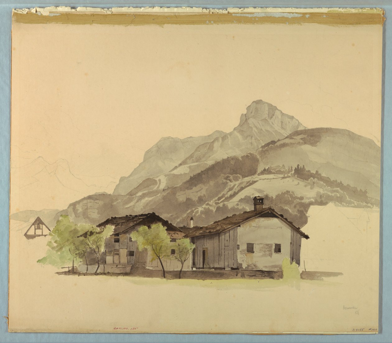 Studie af landskab, Brunnen, Schweiz af William Stanley Haseltine