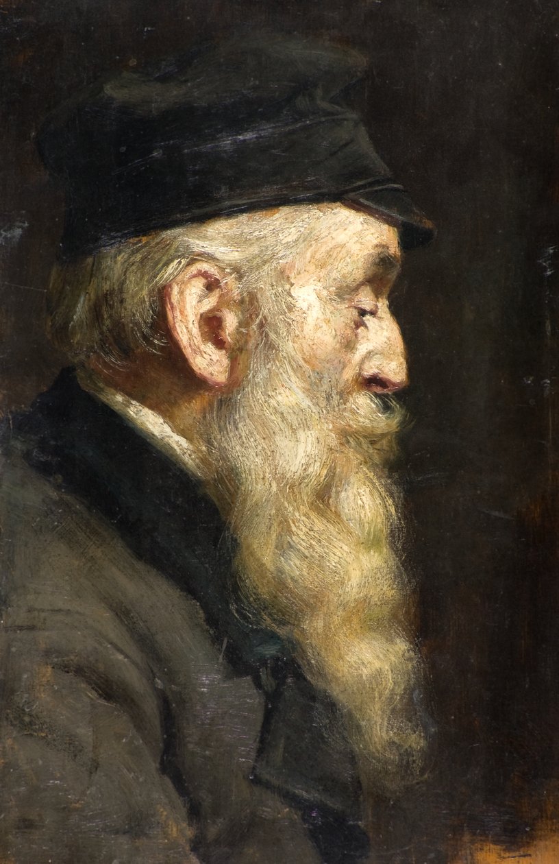 Portræt af en gammel mand (olie på lærred) af William Stewart MacGeorge