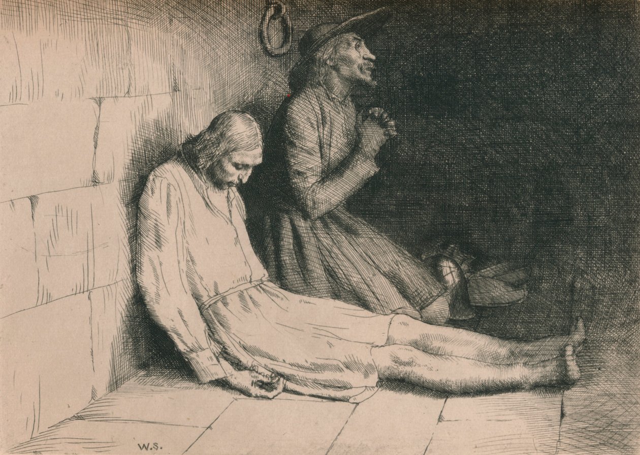 Christian and Hopeful in the Dungeon, c1916 af William Strang