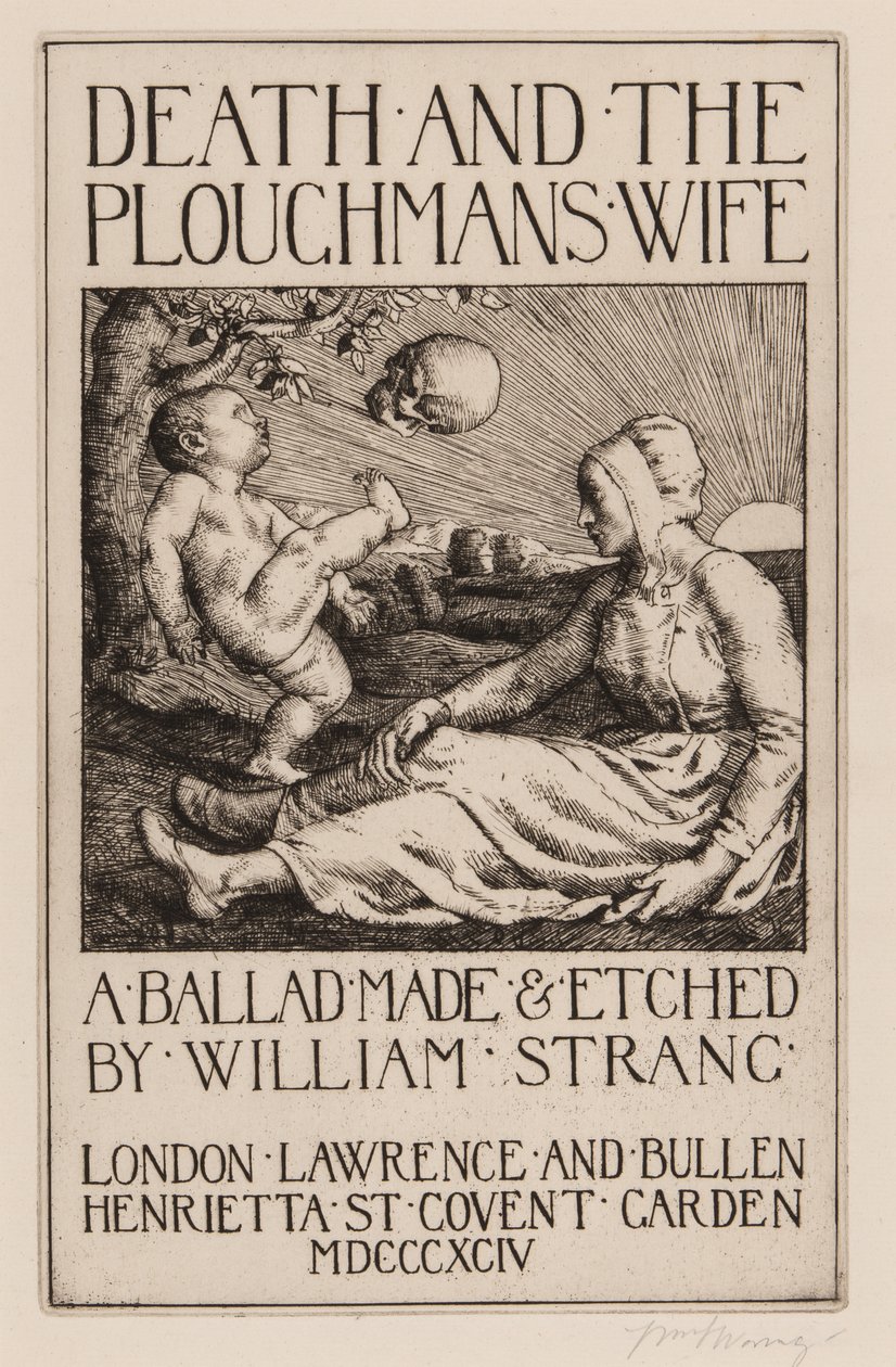 Death and the Ploughmans Wife, 1892 af William Strang