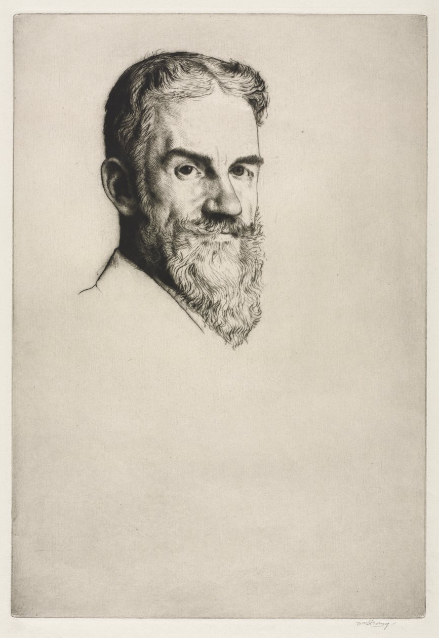George Bernard Shaw, 1907. af William Strang