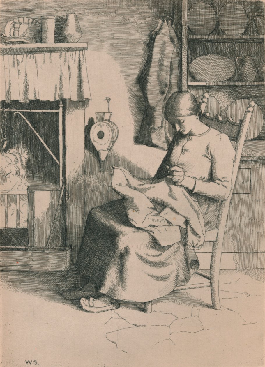 Barmhjertighed ved hendes arbejde, c1916 af William Strang