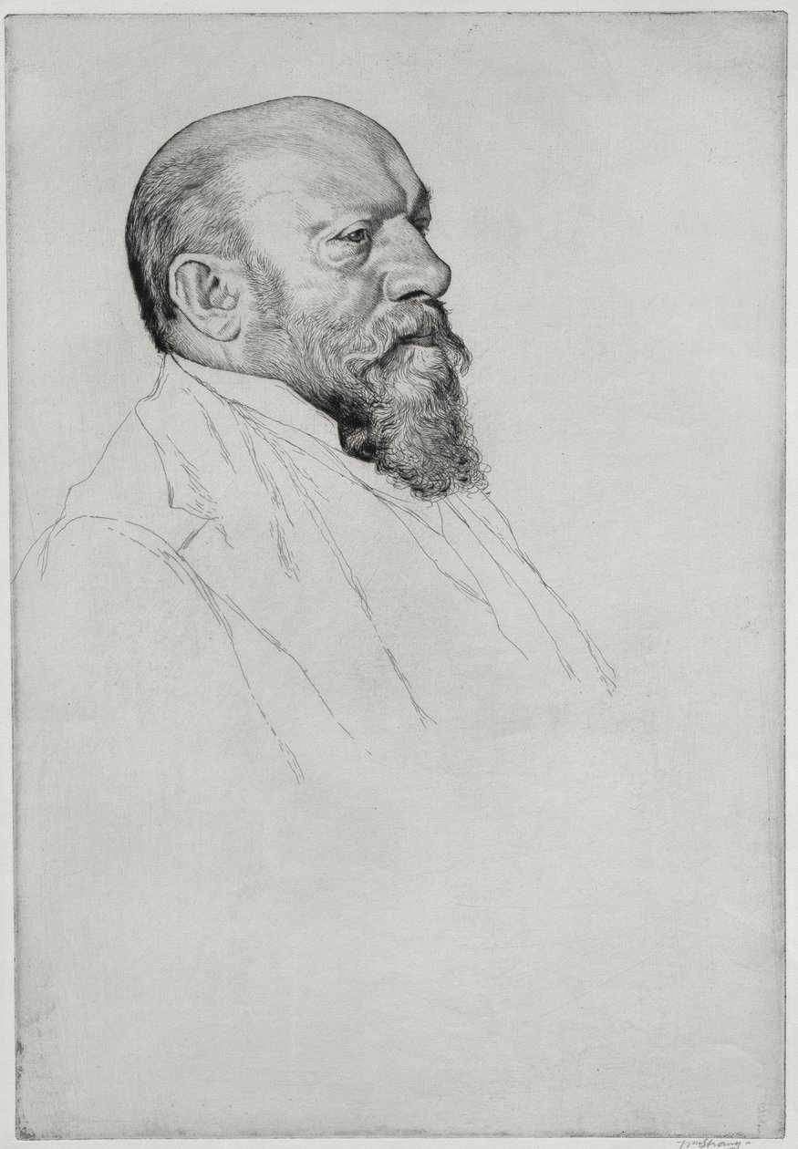 Portræt af Hans Richter (1843-1916), ungarsk dirigent af William Strang
