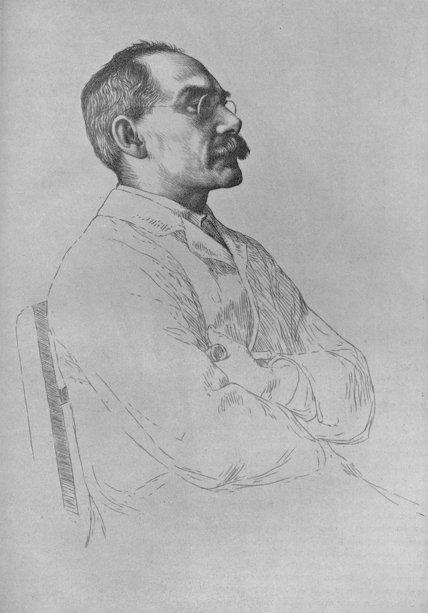Portræt af Rudyard Kipling, 1898, 1906 af William Strang