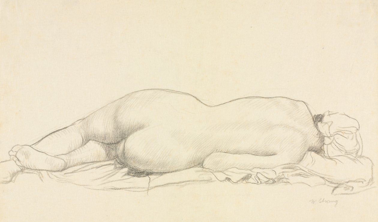 Liggende nøgen af William Strang