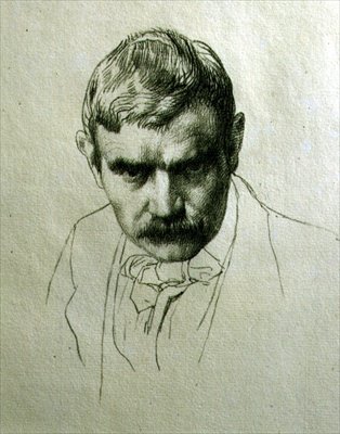 Selvportræt, ca. 1895 (litho) af William Strang