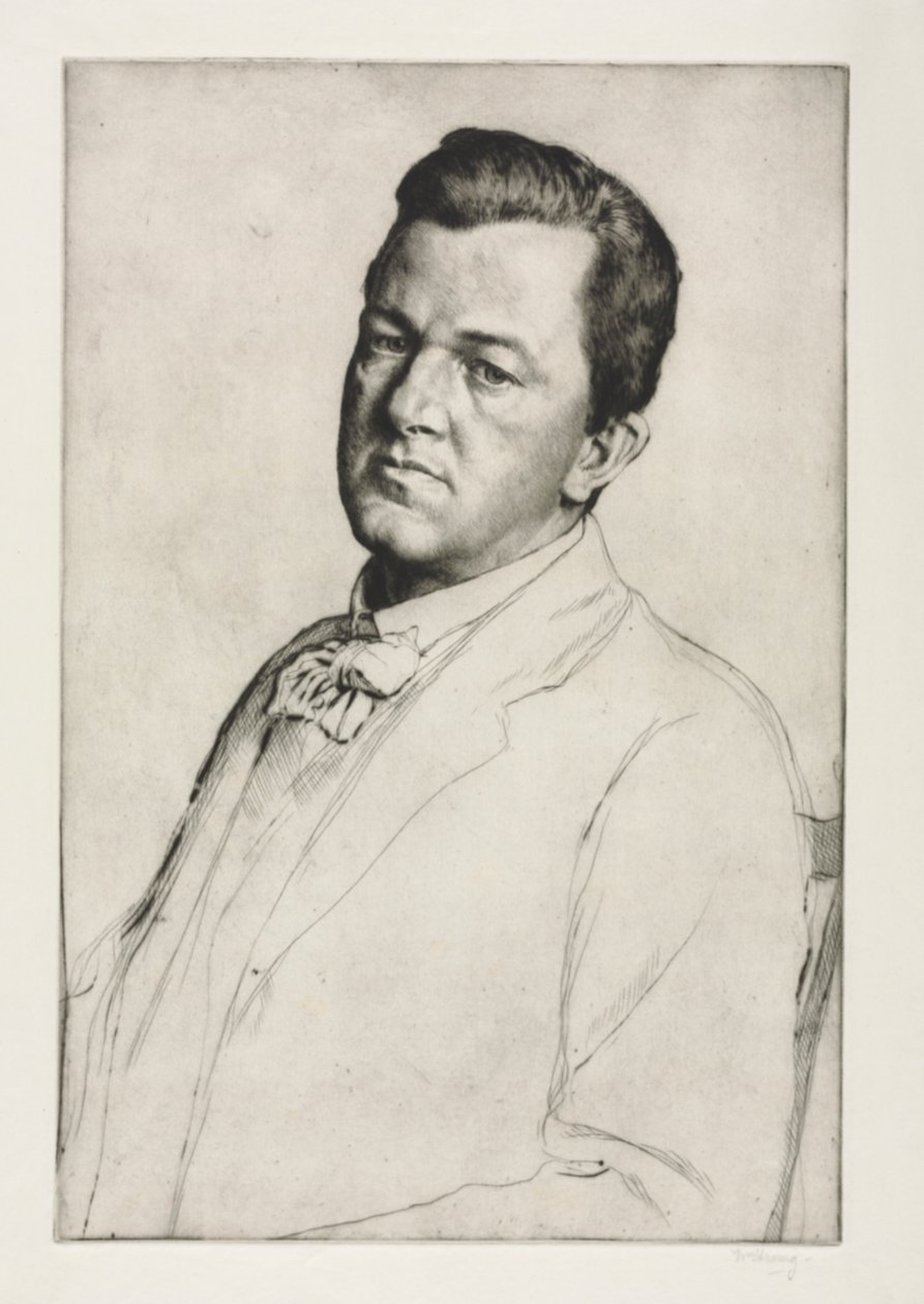 Sir Charles Holroyd, 1909. af William Strang