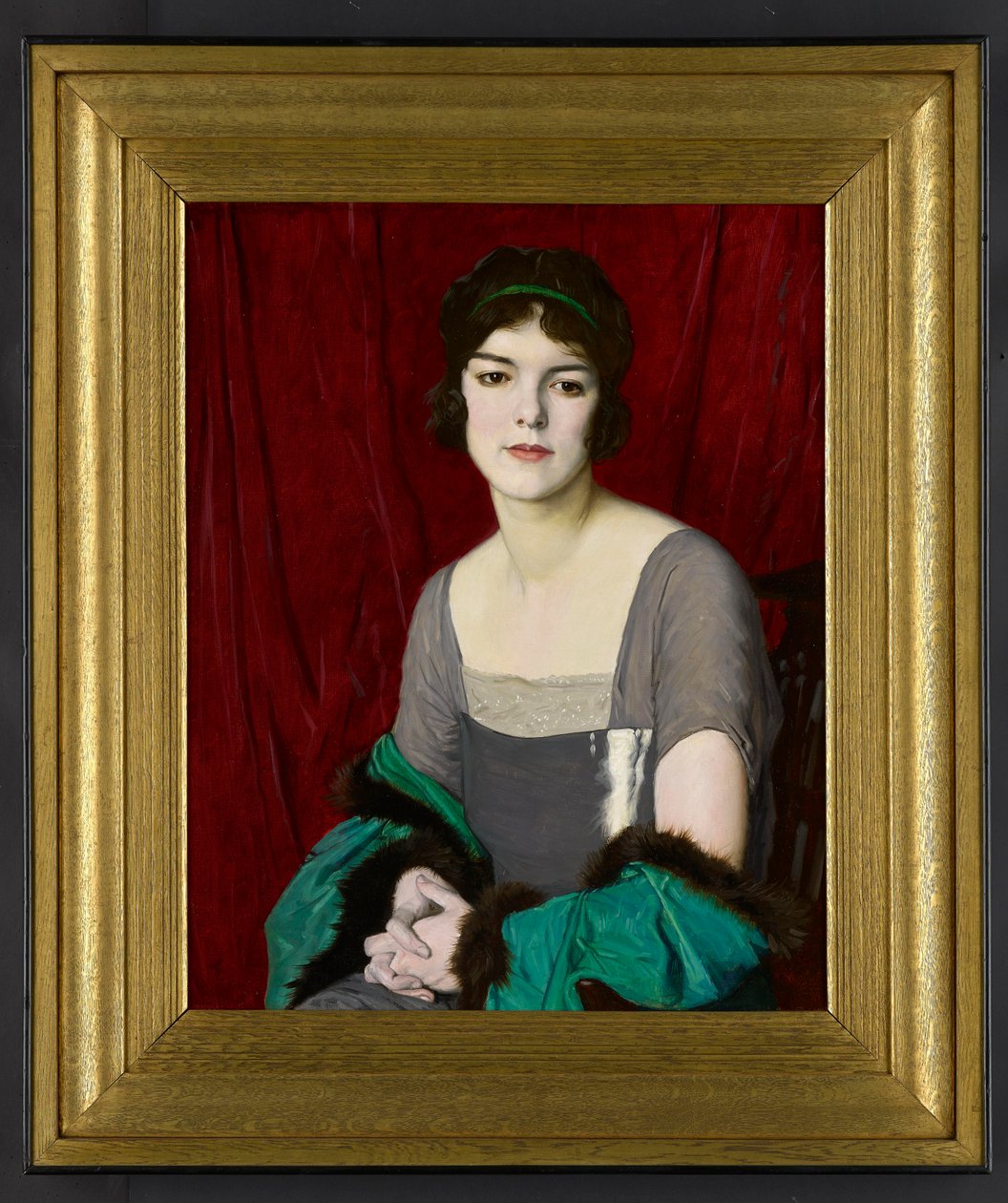 The Green Cloak, Portræt af skuespillerinden Miss Barbara Horder, 1918 af William Strang