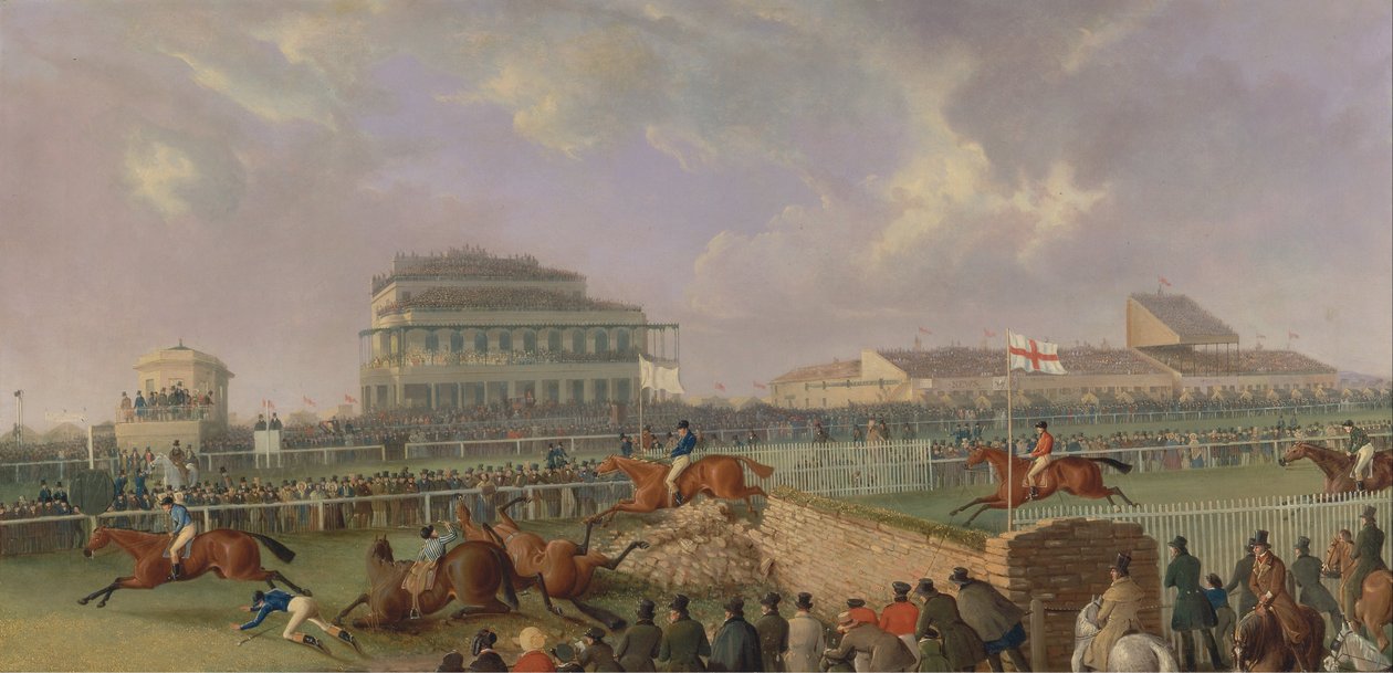 Liverpool og National Steeplechase i Aintree, 1843 af William Tasker
