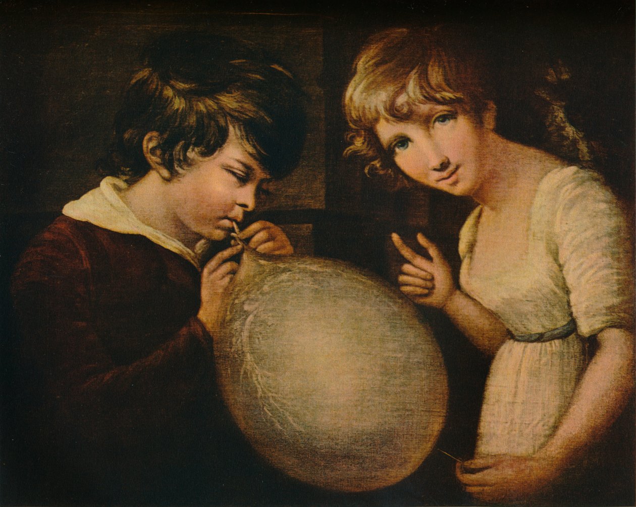 Dreng og pige med blære, c1700-tallet af William Tate