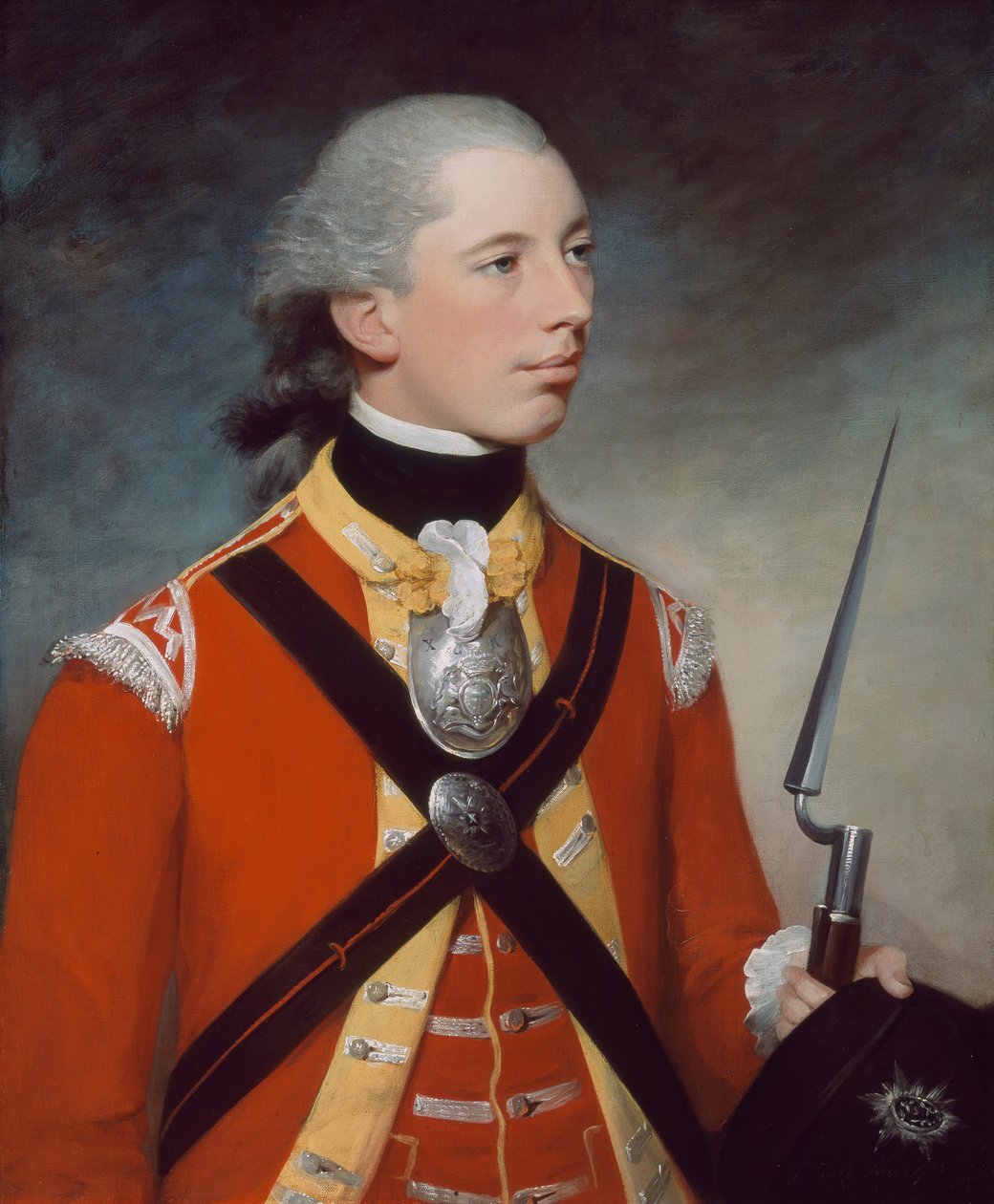 Kaptajn Thomas Hewitt, 10th Regiment of Foot, som ledede et let kompagni i Lexington, 1781 af William Tate