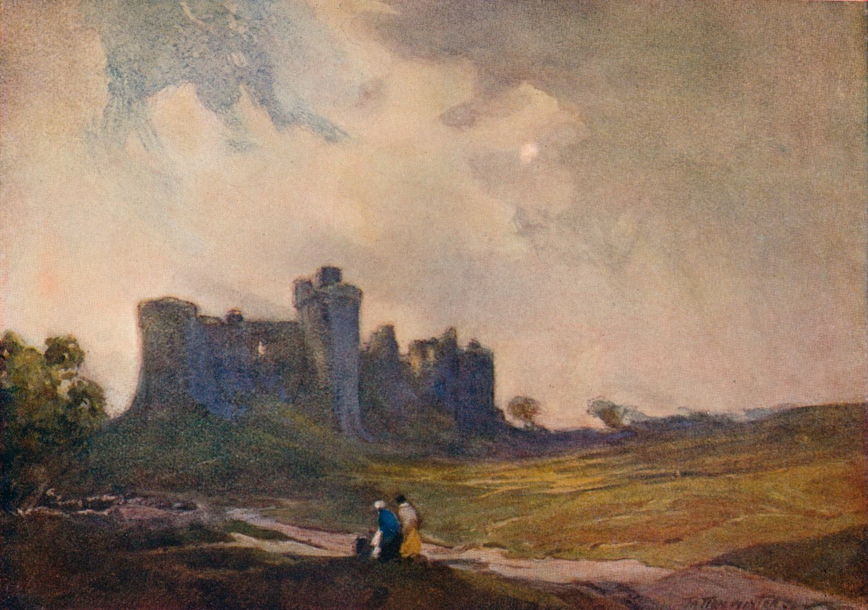 Den kommende storm, Carew Castle, c1913 1914-1915 af William Tatton Winter