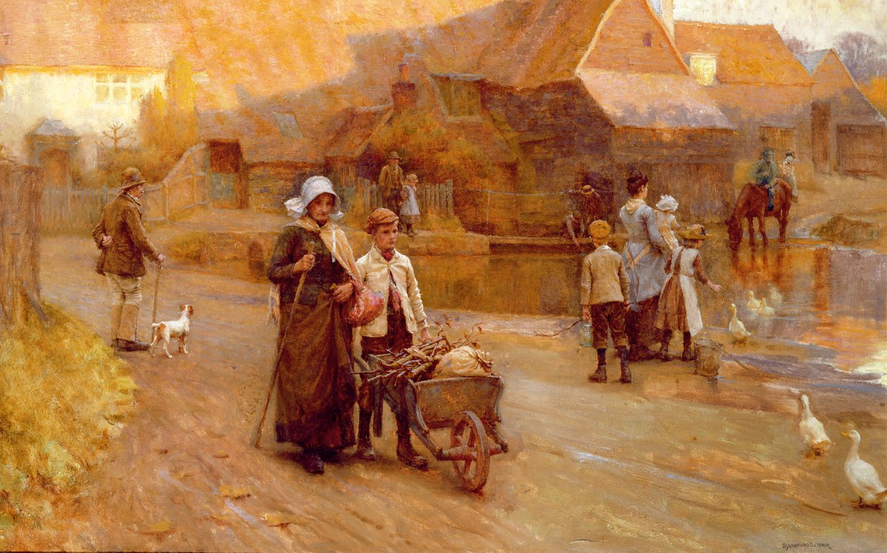 The Old Mill, Surrey af William Teulon Blandford Fletcher