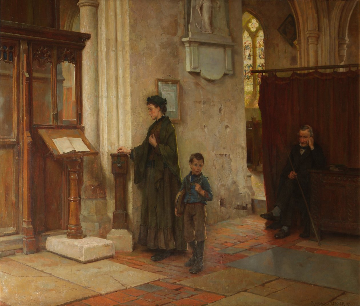 Enkemiden, 1890 af William Teulon Blandford Fletcher