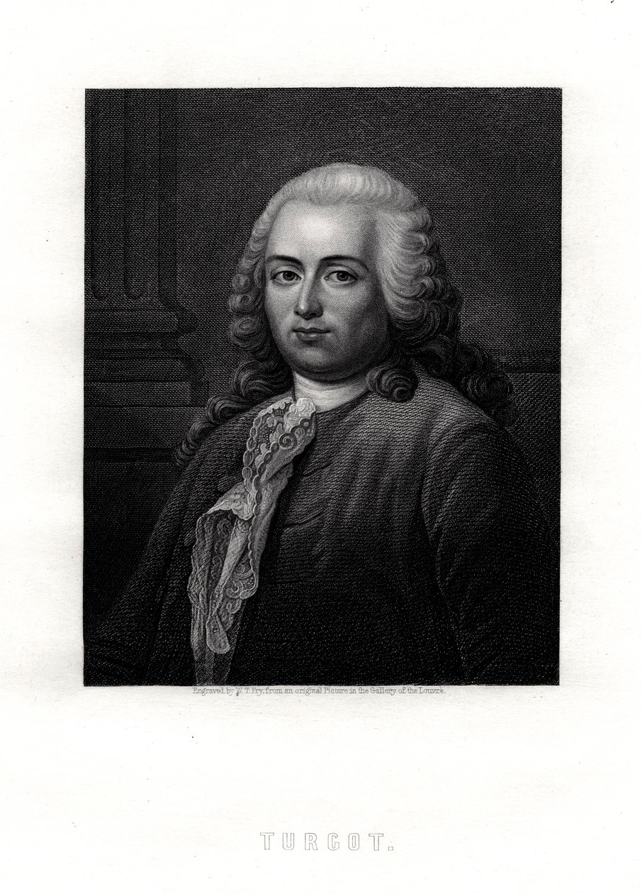 Turgot, fransk statsmand og økonom, 1800-tallet af William Thomas Fry