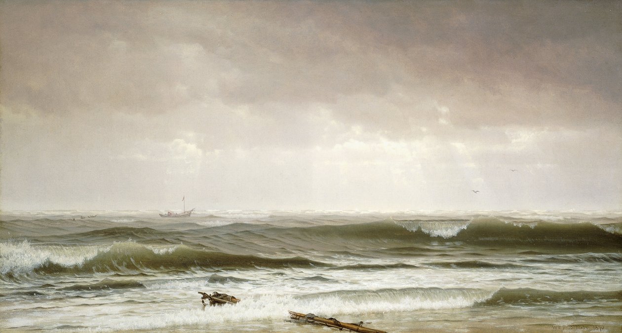 Langs kysten, 1870 af William Trost Richards
