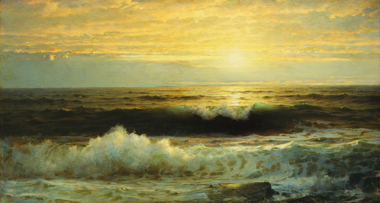 En orange solnedgang aftagende lav, 1897 af William Trost Richards