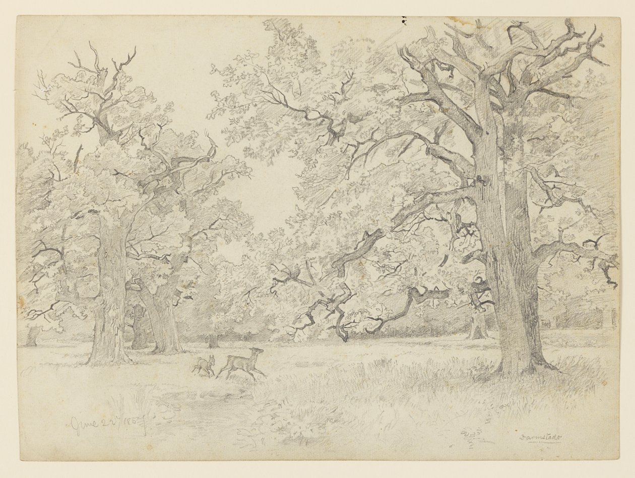 Landskab, Darmstadt, Tyskland af William Trost Richards