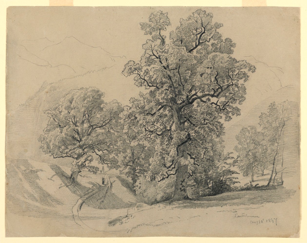 Landskab, Lauterbrunnen, Schweiz af William Trost Richards