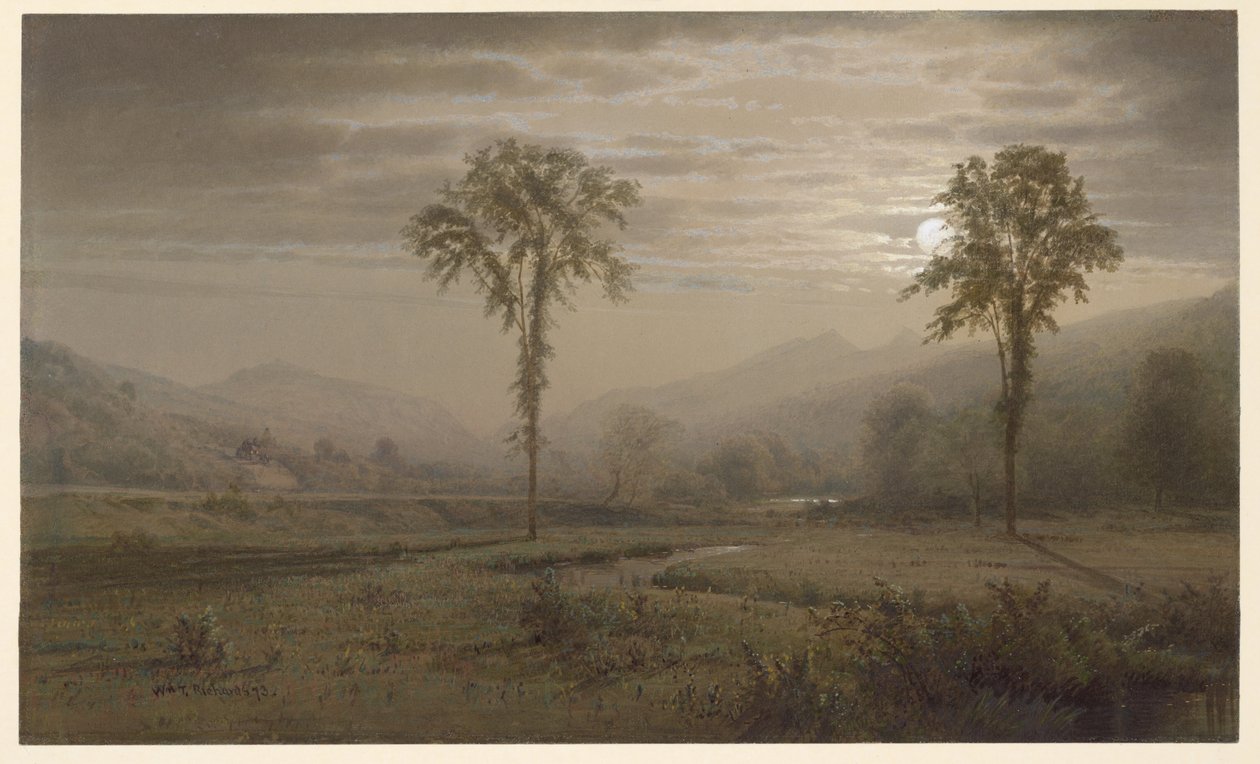 Måneskin på Mount Lafayette, New Hampshire af William Trost Richards