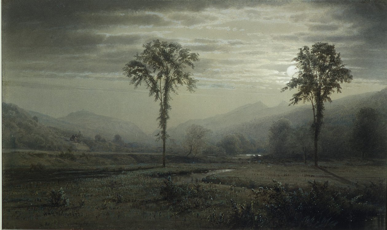 Måneskin på Mount Lafayette, New Hampshire af William Trost Richards