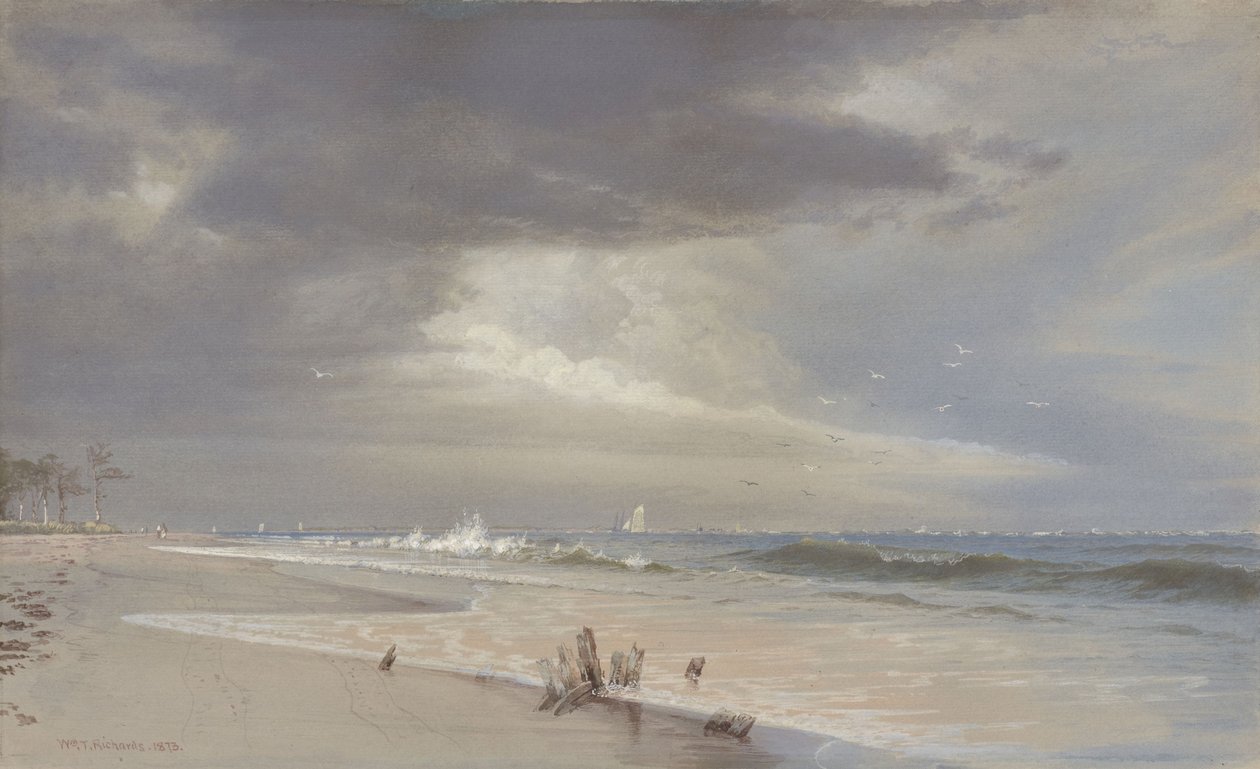 Nær indløbet, Atlantic City af William Trost Richards