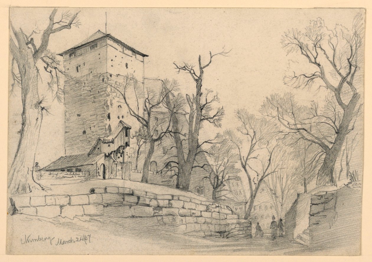 Nürnberg Slot, Tyskland af William Trost Richards