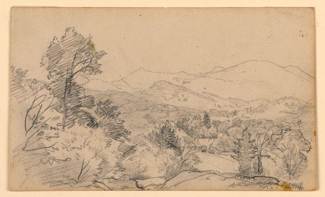 Studie af landskab af William Trost Richards