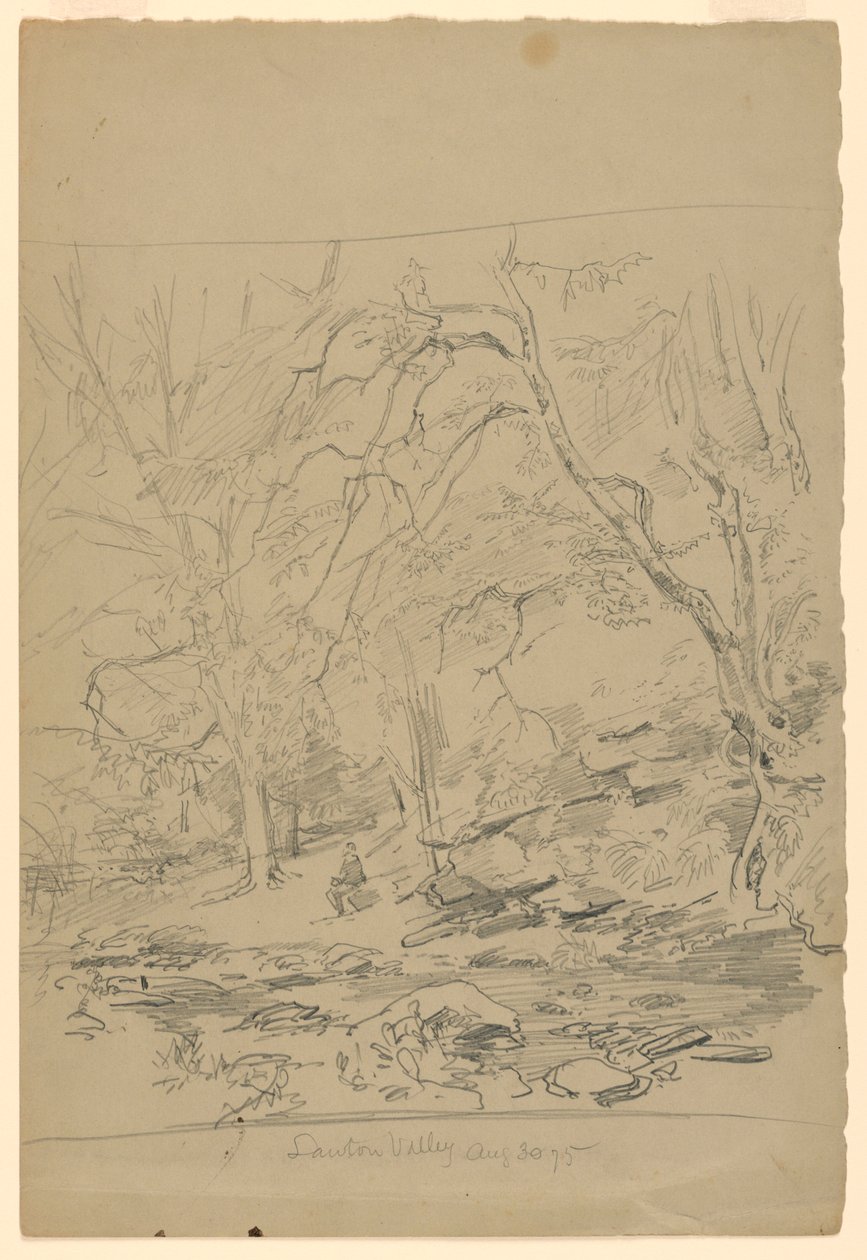 Studie af landskab, Lawton Valley, RI af William Trost Richards