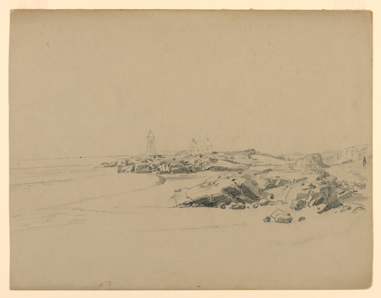 Undersøgelse af kysten, Point Judith, RI af William Trost Richards