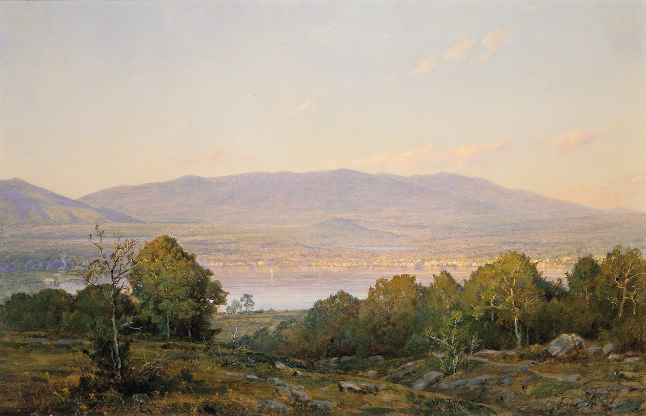 Solnedgang ved Center Harbor, New Hampshire, 1874. af William Trost Richards