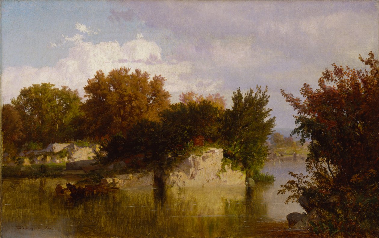 Træer langs åen i efteråret 1861. af William Trost Richards