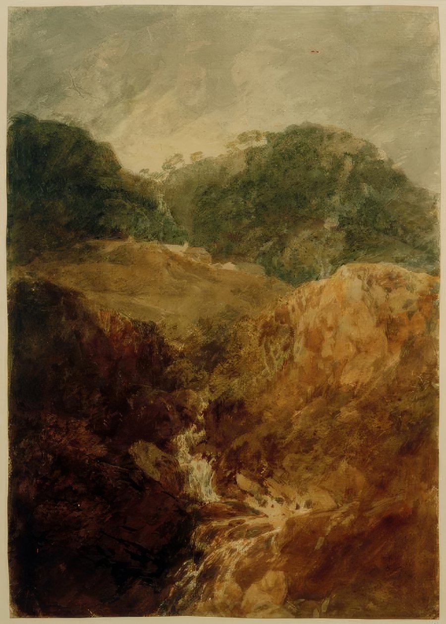 A Mountain Stream: Head of Derwentwater(?) af Joseph Mallord William Turner
