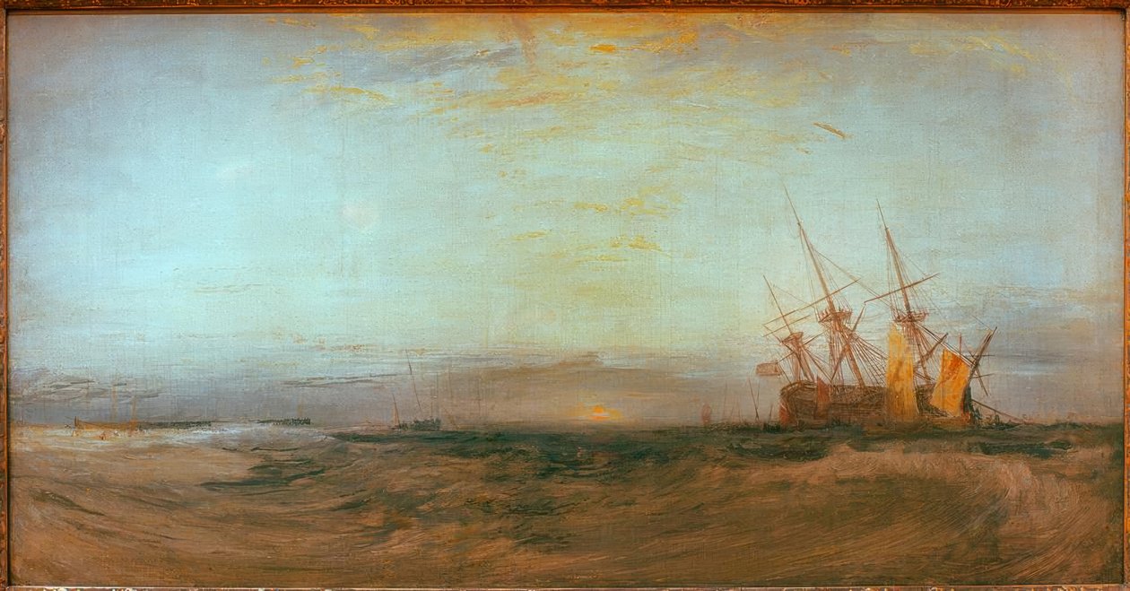 Et skib på grund af Joseph Mallord William Turner