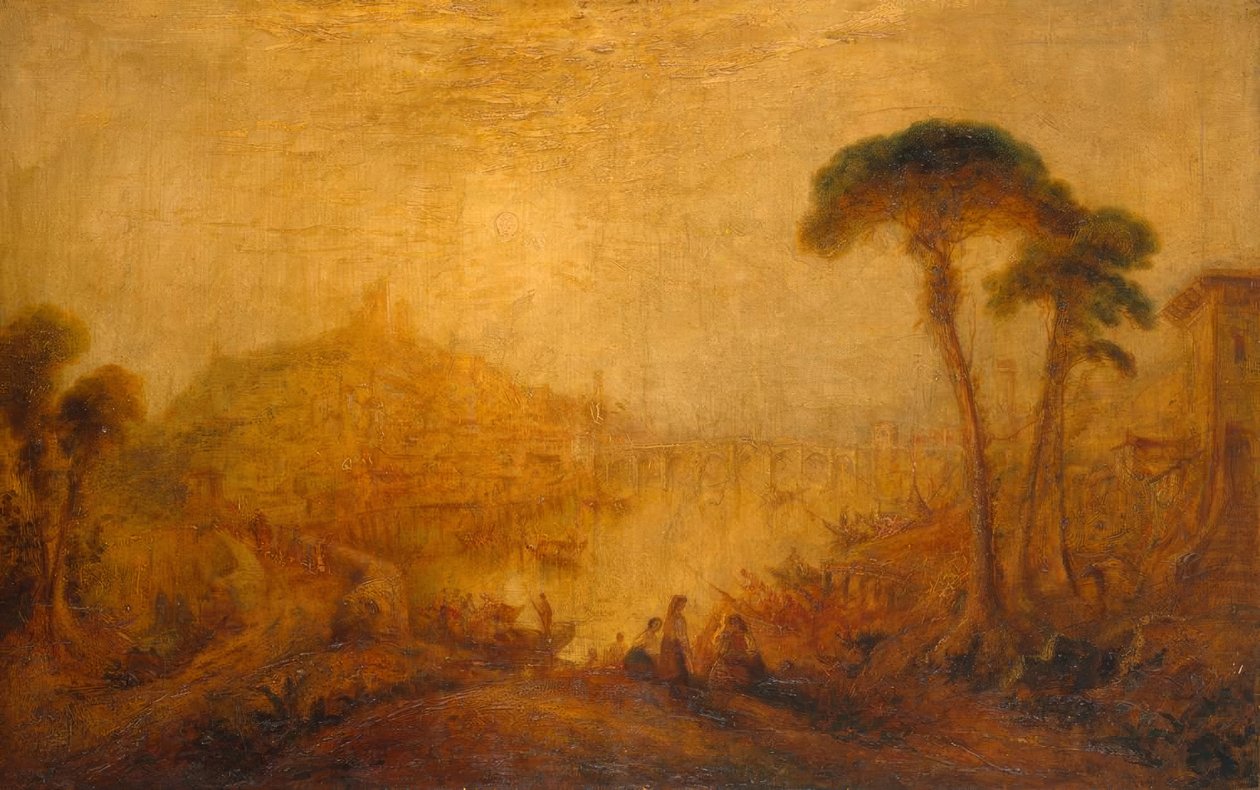 Oldtidslandskab med figurer af Joseph Mallord William Turner
