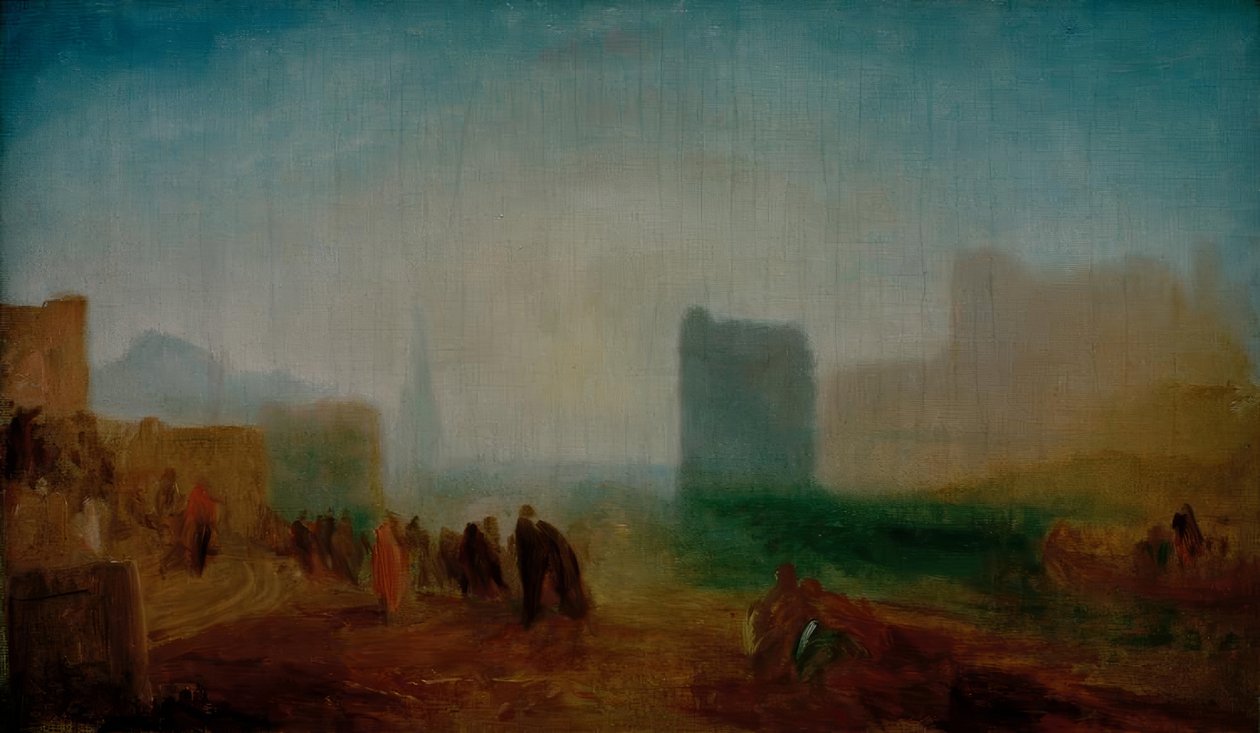 Klassisk havnescene af Joseph Mallord William Turner