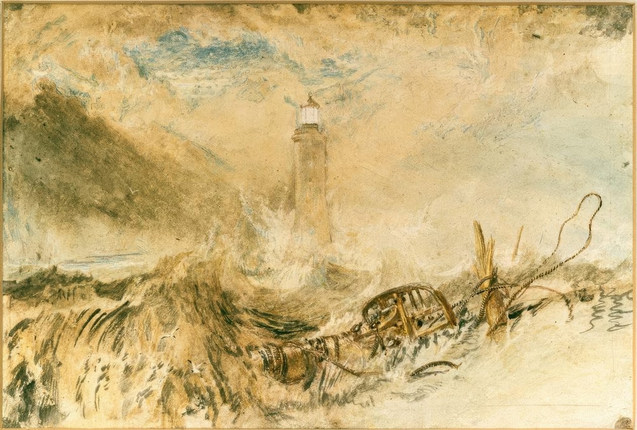 Eddystone fyrtårn ud for Plymouth af Joseph Mallord William Turner