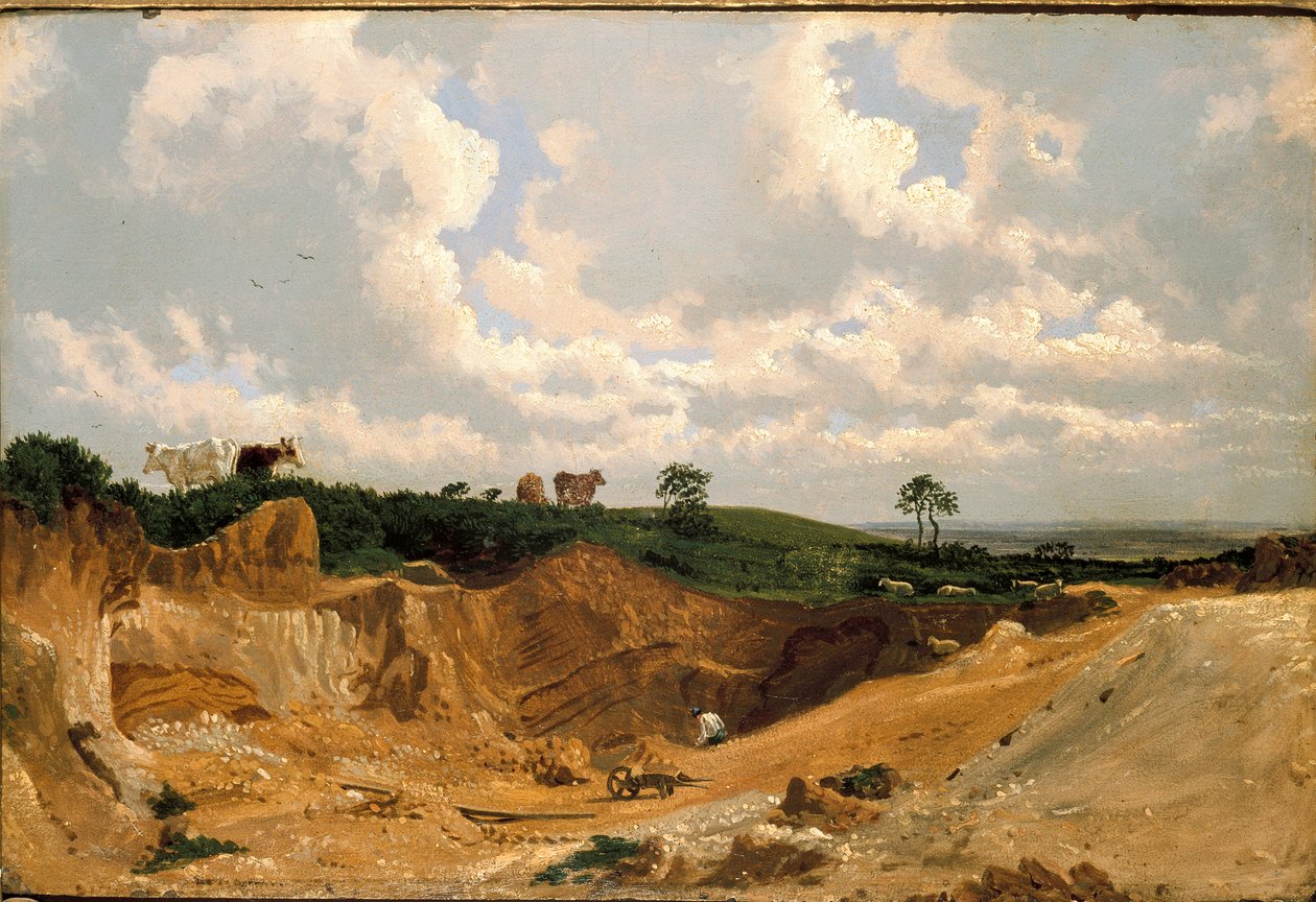 Grusgrav på Shotover Hill, nær Oxford, c1818 af Joseph Mallord William Turner