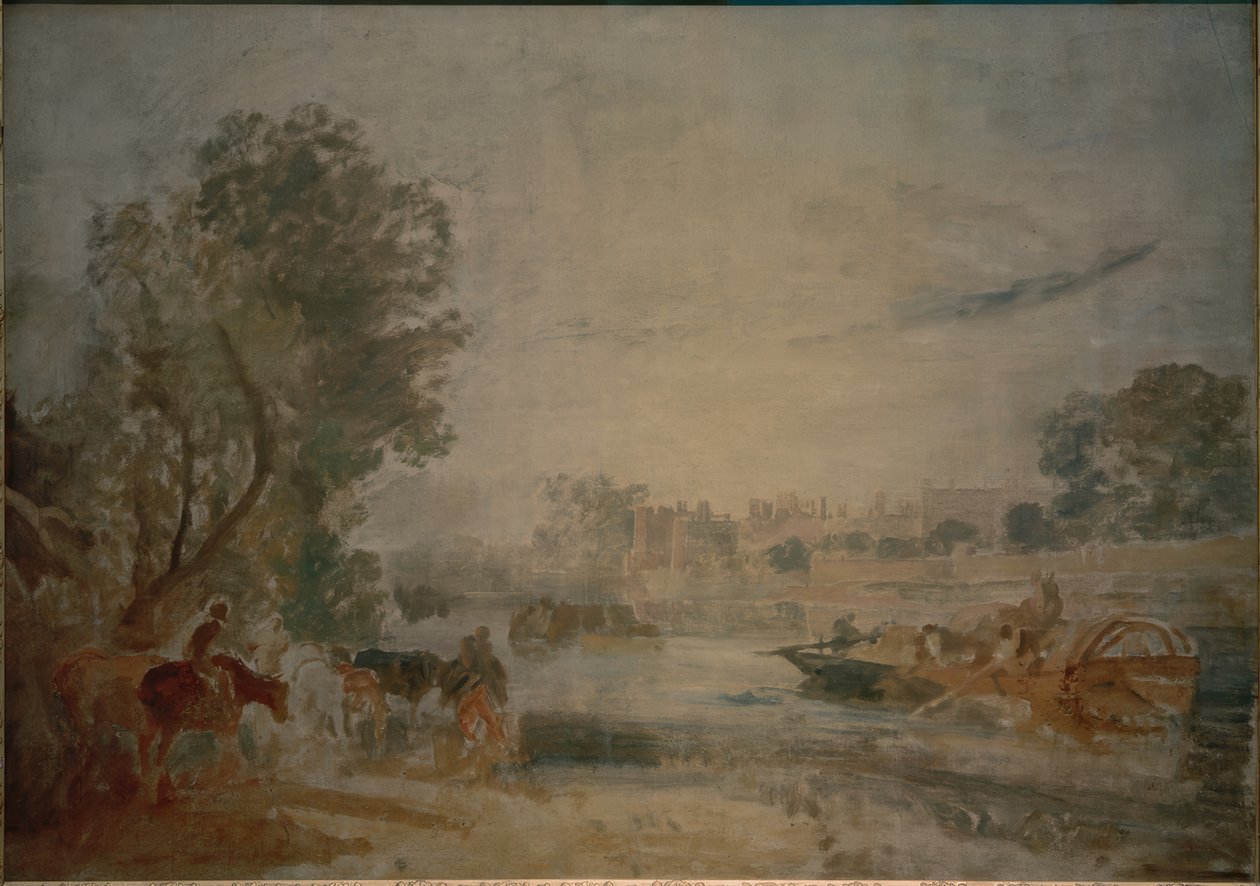 Hampton Court, fra Themsen af Joseph Mallord William Turner