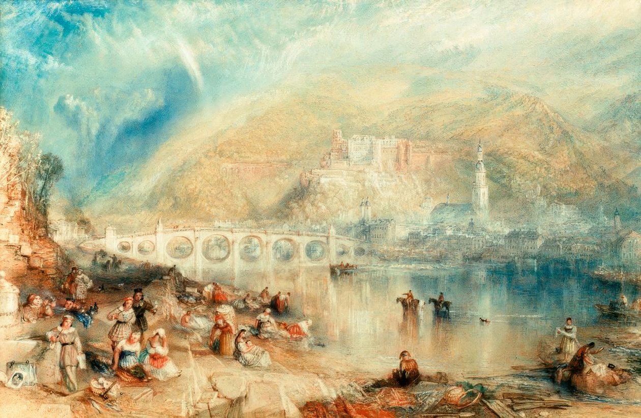Heidelberg med en regnbue af Joseph Mallord William Turner