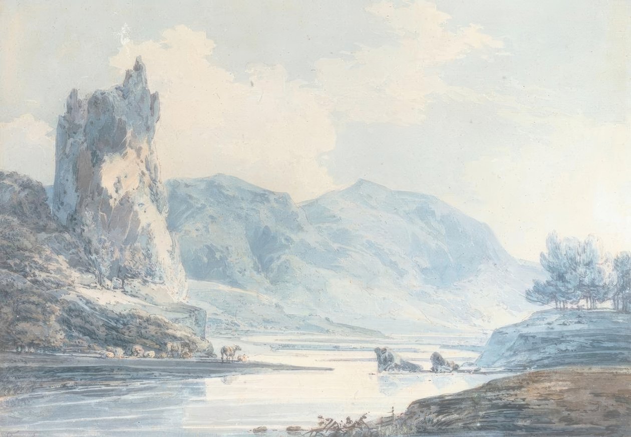 Ilam Rock, Dovedale, Staffordshire af Joseph Mallord William Turner