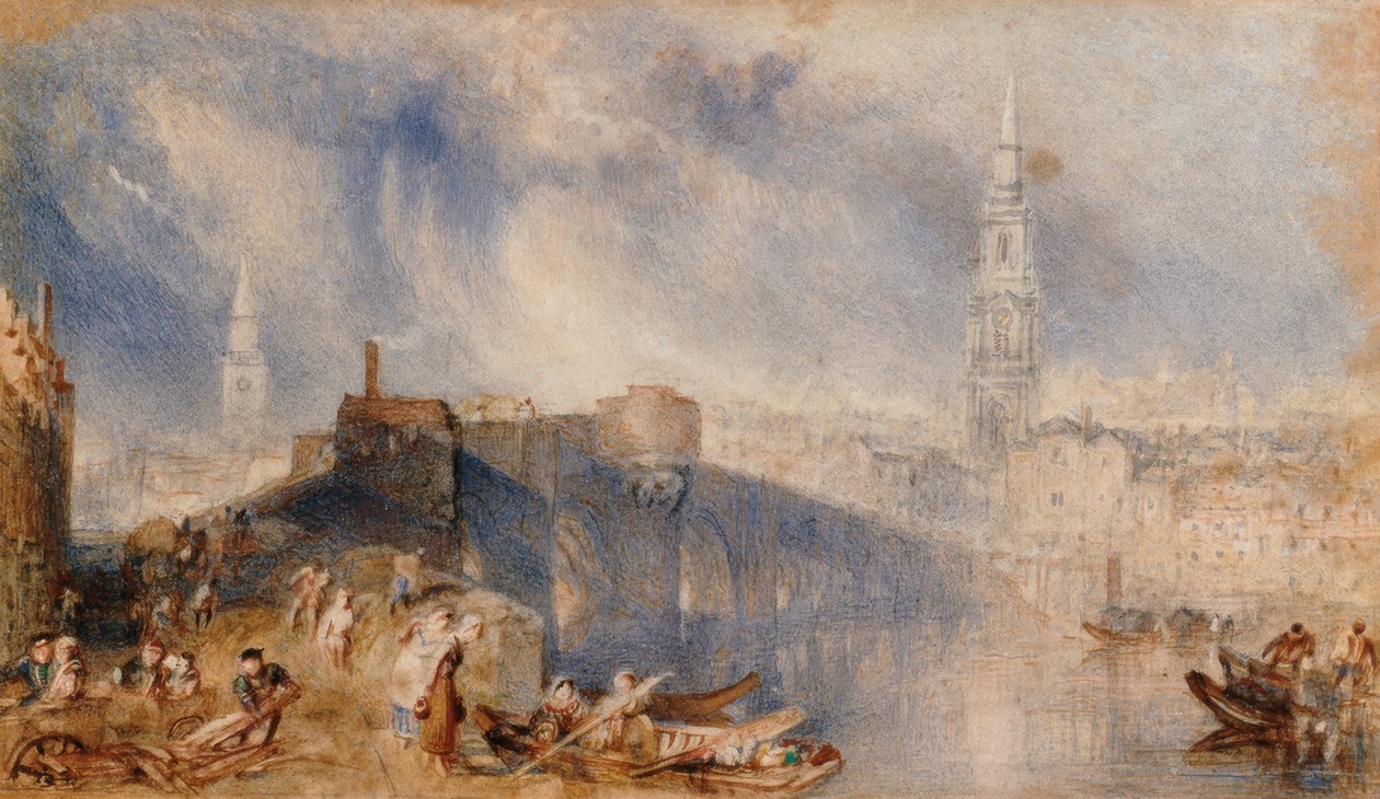 Inverness, fra den anden side af floden Ness af Joseph Mallord William Turner