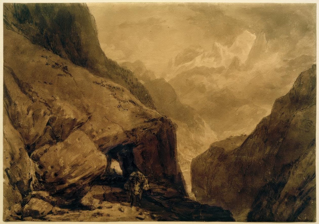 Mt St Gothard af Joseph Mallord William Turner
