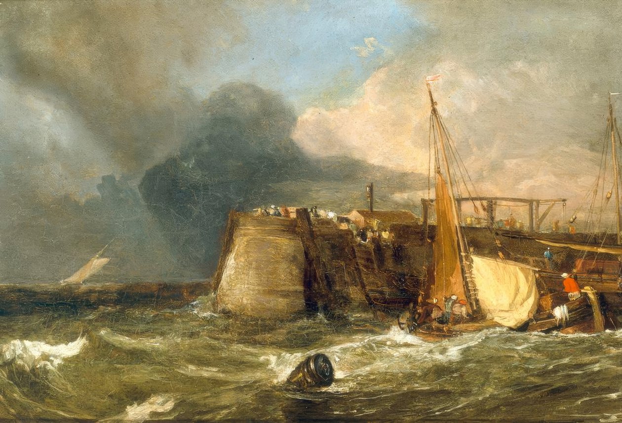 Gamle Margate Pier af Joseph Mallord William Turner