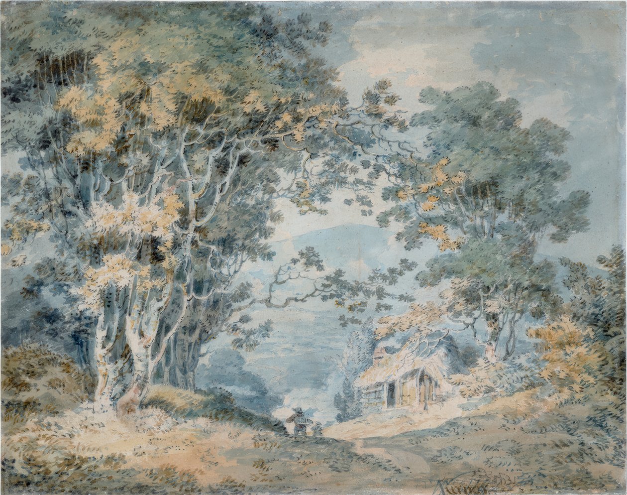 Rustik på en countrybane i Hindhead, Surrey af Joseph Mallord William Turner