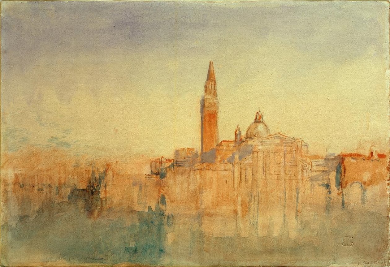 San Giorgio Maggiore ved solnedgang, fra Hotel Europa af Joseph Mallord William Turner