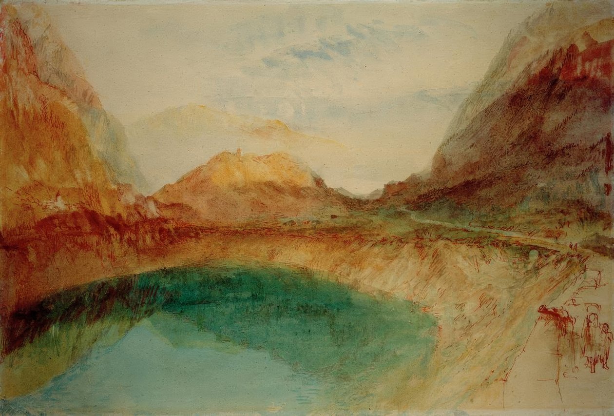 Sø i de schweiziske bjerge af Joseph Mallord William Turner