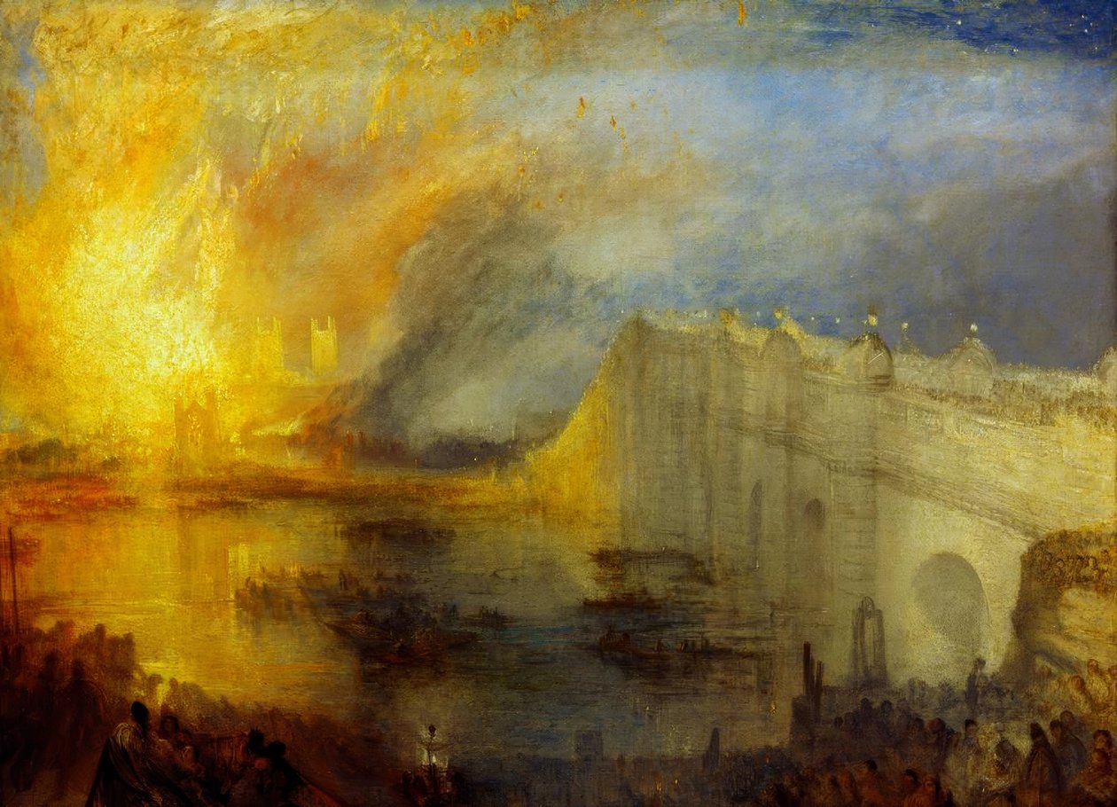 Afbrænding af over- og underhuset den 16. oktober, af Joseph Mallord William Turner